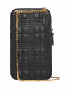 Chain Strap Quilted Lambskin Lola Pouch Bag Black - BURBERRY - BALAAN.