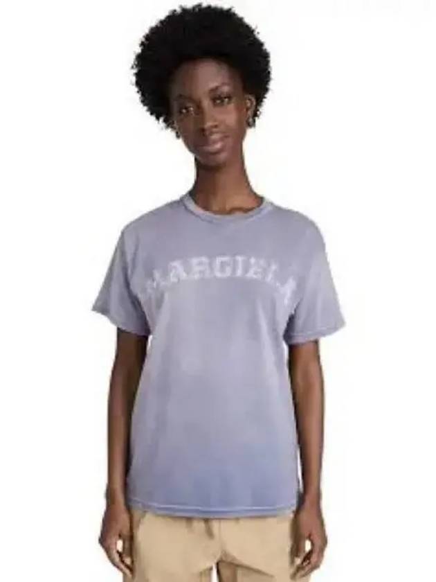 Logo Cotton Jersey Short Sleeve T-Shirt Lilac - MAISON MARGIELA - BALAAN 2