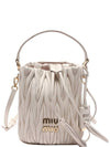 Women's Matelasse Bucket Shoulder Cross Bag 5BE085 N88 F0009 V OOO 24S - MIU MIU - BALAAN 1