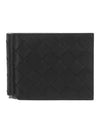 Intrecciato Money Clip Card Wallet Black - BOTTEGA VENETA - BALAAN 2