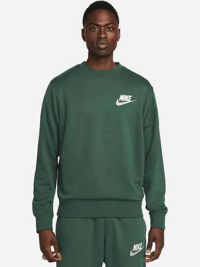 Men's Club French Terry Crew Long Sleeve T-Shirt Green - NIKE - BALAAN 2