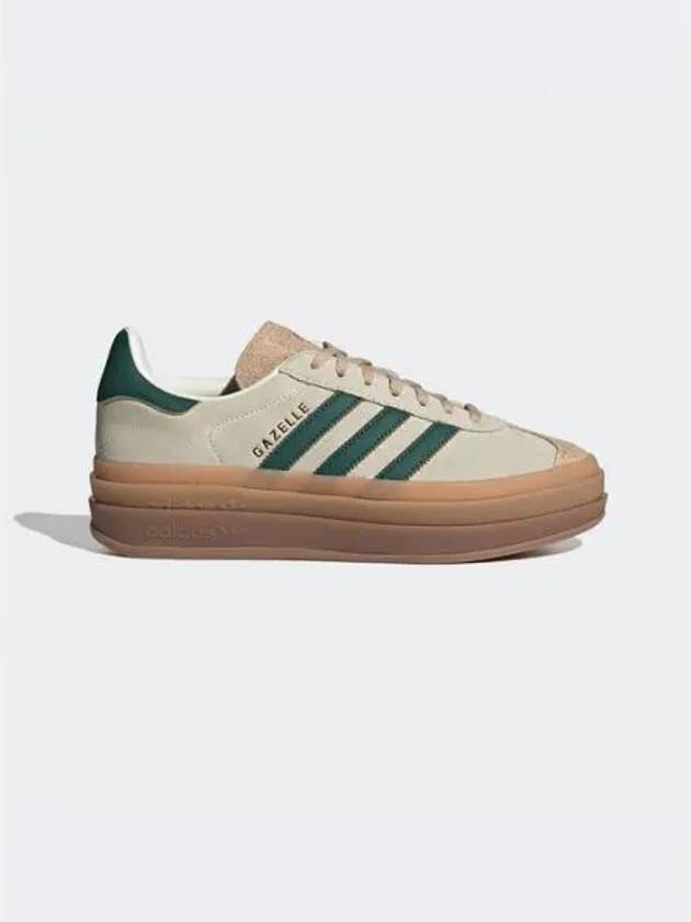 Women's Gazelle Bold Low Top Sneakers Cream White Green - ADIDAS - BALAAN 2