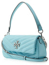 Kira Chevron Flap Small Shoulder Bag Blue - TORY BURCH - BALAAN 3