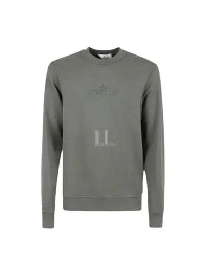 Cotton Fleece Crew Neck Sweatshirt Green - STONE ISLAND - BALAAN 2