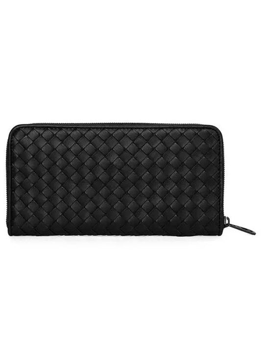 Intrecciato Zipper Long Wallet Black - BOTTEGA VENETA - BALAAN 2