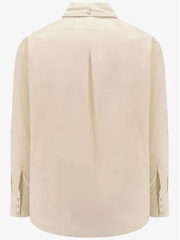 Western Poplin Long Sleeve Shirt Beige - LEMAIRE - BALAAN 3