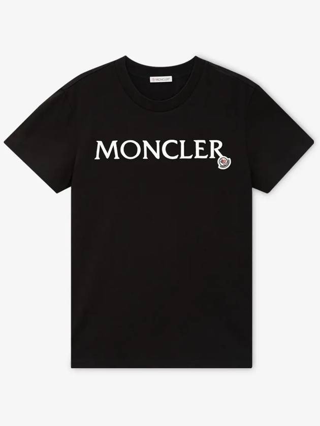 Men s Logo Patch Black Short Sleeve T Shirt 8C00011 89AIJ 999 - MONCLER - BALAAN 2