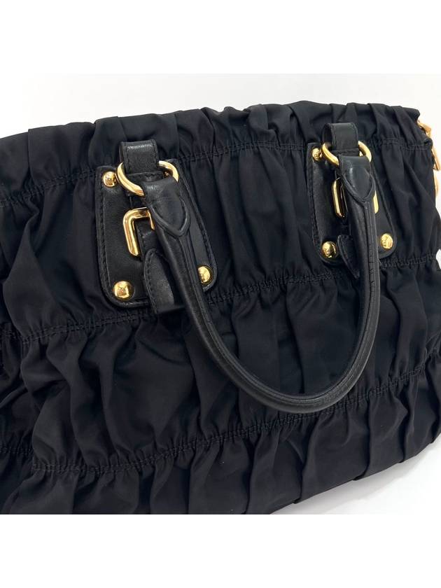 Tesuto Goffre Tote Bag Shoulder Black - PRADA - BALAAN 8