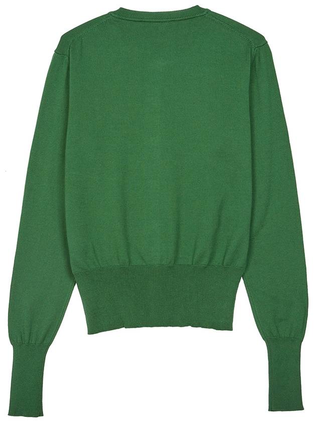 Bea Embroid Logo Cotton Cardigan Green - VIVIENNE WESTWOOD - BALAAN 3