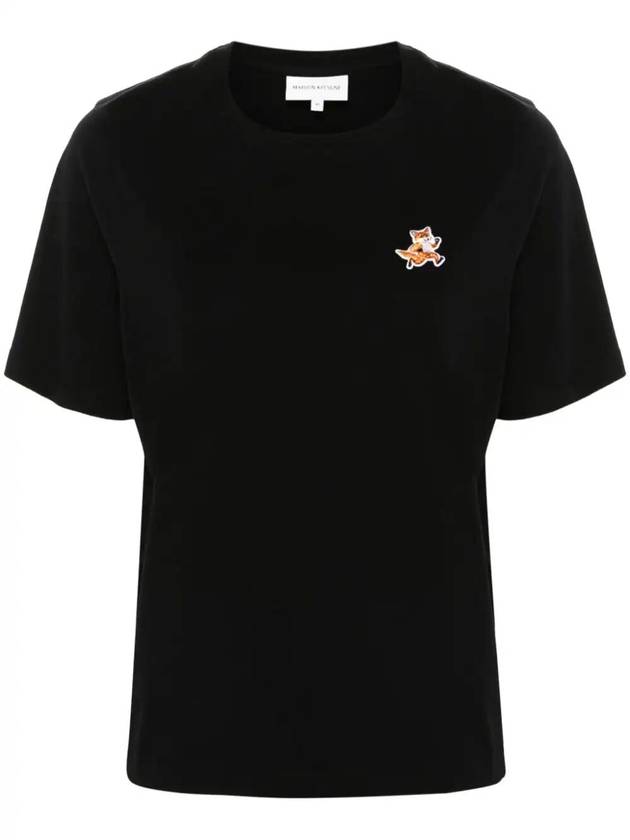 Speedy Fox Patch Comfort Short Sleeve T-Shirt Black - MAISON KITSUNE - BALAAN 2