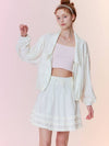 Shining shirring mini skirt_White - OPENING SUNSHINE - BALAAN 4