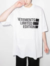 Limited Edition Logo Oversized Short Sleeve T-Shirt White - VETEMENTS - BALAAN 3