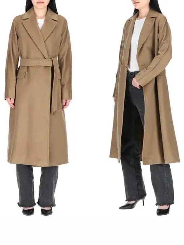 Brado Virgin Wool Single Coat Brown - MAX MARA - BALAAN 2