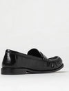 Logo Leather Loafers Black - SAINT LAURENT - BALAAN 4