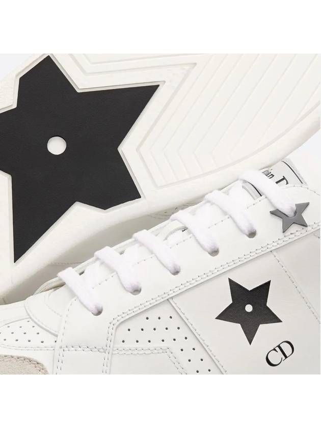 Star Leather Low Top Sneakers White - DIOR - BALAAN 7