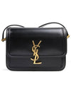 Gold Hardware Monogram Small Solferino Shoulder Bag Black - SAINT LAURENT - BALAAN 2