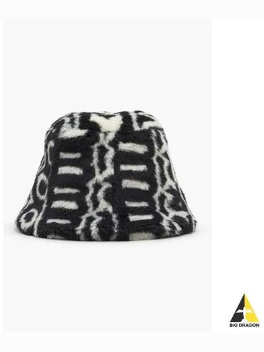 Monogram Teddy Bucket Hat BlackIvory MBRAW23001BKX - MARC JACOBS - BALAAN 1