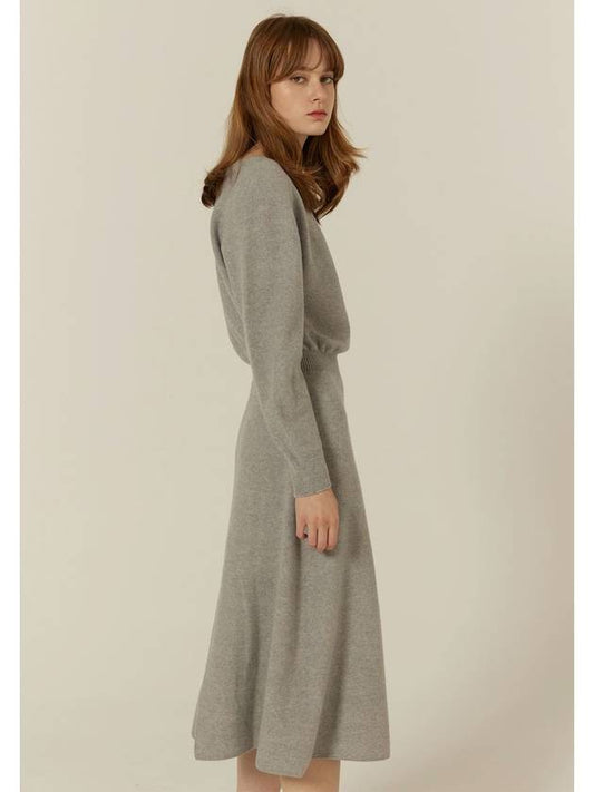 Cashmere Blend Whole Garment Knit Dress C3KOP71 - CALLAITE - BALAAN 2