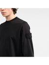 Ghost Piece Cotton Stretch Fleece Sweatshirt Black - STONE ISLAND - BALAAN 5