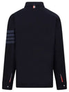 Men's 4 Bar Tech Twill Button Down Long Sleeve Shirt Navy - THOM BROWNE - BALAAN 3