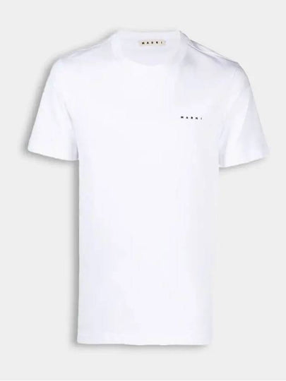 Logo Print Short Sleeve T-Shirt White - MARNI - BALAAN 2