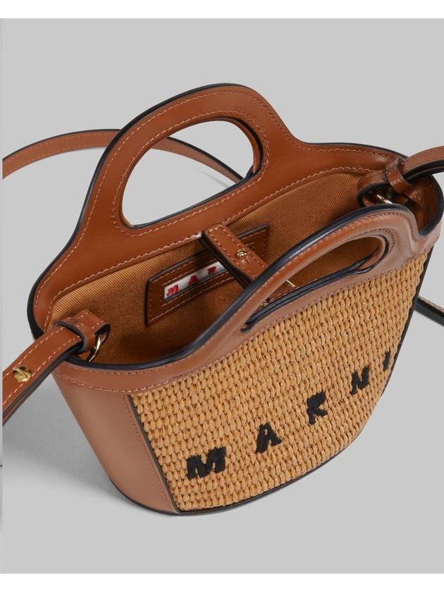 Rattan Micro Tropicalia Cross Bag Brown - MARNI - BALAAN 4