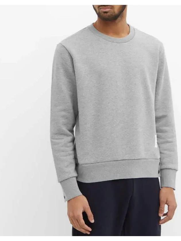 Center Back Stripe Crewneck Sweatshirt Light Grey - THOM BROWNE - BALAAN 4