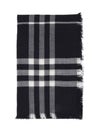 Checked Wool Scarf Black - BURBERRY - BALAAN 1