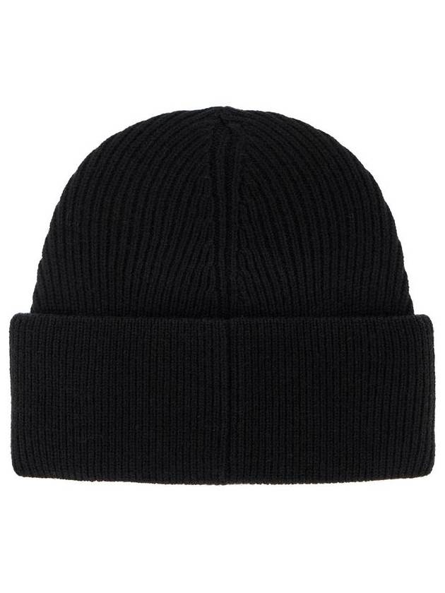 "Wool Beanie Hat With Large Logo Patch" - MAISON MARGIELA - BALAAN 2