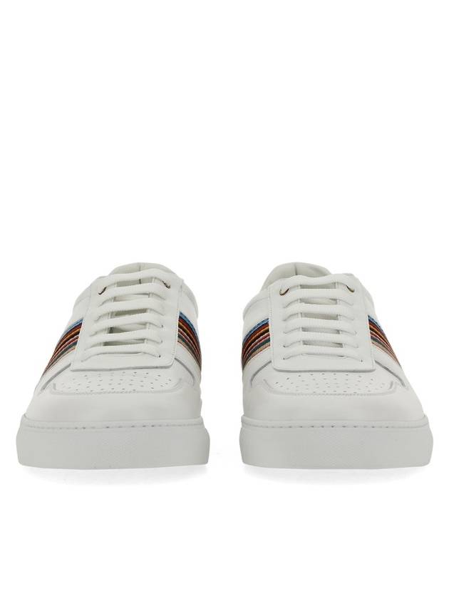 Men's Fermi Leather Low Top Sneakers White - PAUL SMITH - BALAAN 12