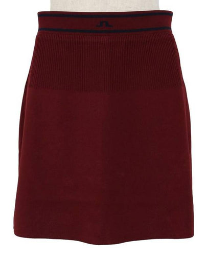 Emma Knit Skirt Cabernet - J.LINDEBERG - BALAAN 2