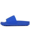 T Logo Flat Slippers Blue - TOD'S - BALAAN.