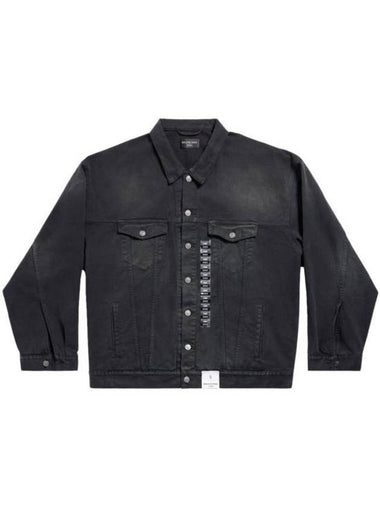 Applique Denim Jacket Black - BALENCIAGA - BALAAN 1