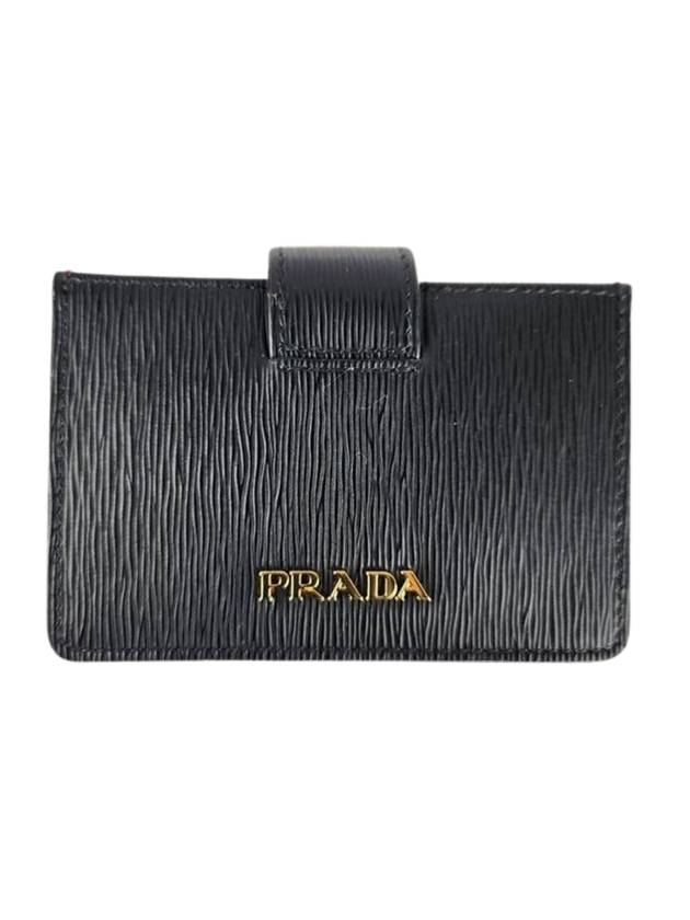 Vitello Accordion Card Wallet Black Red - PRADA - BALAAN 1