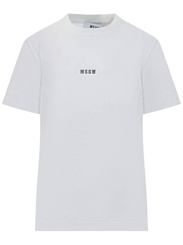 Micro Logo Short Sleeve T-Shirt White - MSGM - BALAAN 2