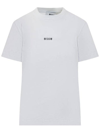 Micro Logo Short Sleeve T-Shirt White - MSGM - BALAAN 2