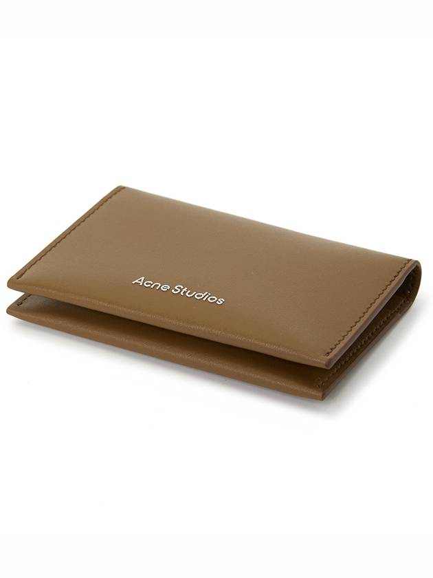 Folded Leather Card Wallet Camel Brown - ACNE STUDIOS - BALAAN 4