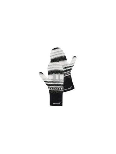 Women's Striped Wool Gloves Black - GANNI - BALAAN 2