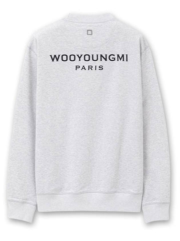 Back Logo Cotton Sweatshirt Grey - WOOYOUNGMI - BALAAN 1