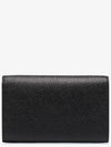 Monogram Uptown Chain Embossed Leather Long Wallet Black - SAINT LAURENT - BALAAN 4