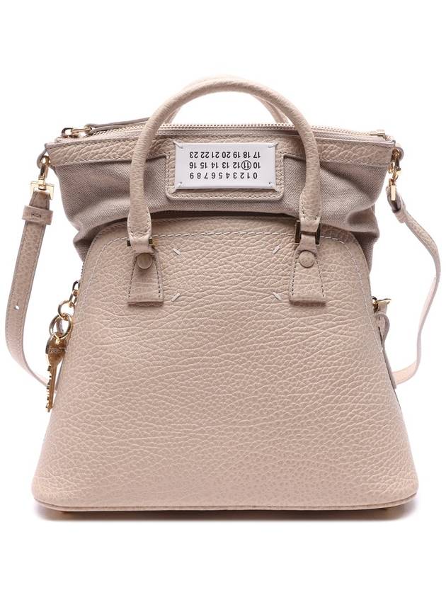 5AC Logo Patch Mini Tote Bag Beige - MAISON MARGIELA - BALAAN 3