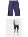 Cotton Twill Bermuda Cargo Shorts Blue - STONE ISLAND - BALAAN 5