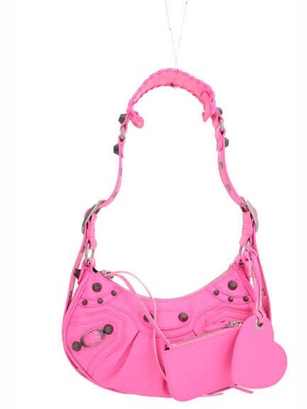 Le Cagole Lambskin Shoulder Bag Neon Pink - BALENCIAGA - BALAAN 2