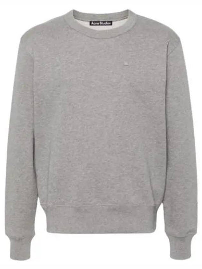 Face Logo Applique Cotton Sweatshirt Grey - ACNE STUDIOS - BALAAN 2