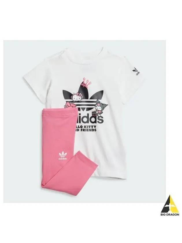 adidas KIDS Originals x Hello Kitty Tee Dress Leggings Set IT7917 - ADIDAS - BALAAN 1