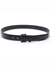 Monogram Crocodile Embossed Leather Belt Black - SAINT LAURENT - BALAAN 5