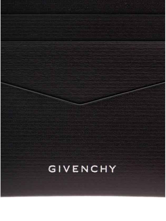 Logo Leather Card Wallet Black - GIVENCHY - BALAAN 5