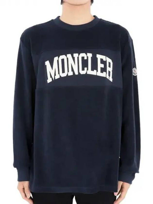 Men s Terry Embroidery Logo Sweatshirt Navy 8G00024 899VV 777 1084578 - MONCLER - BALAAN 1