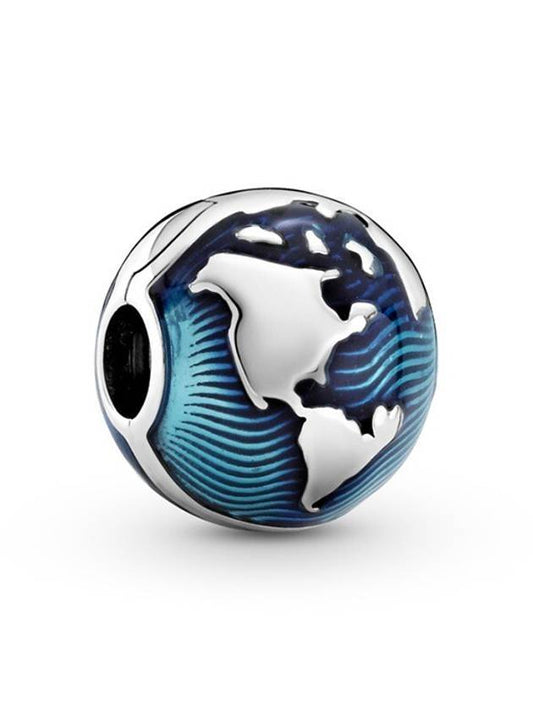 Globe Clip Silver Charm Blue - PANDORA - BALAAN 1