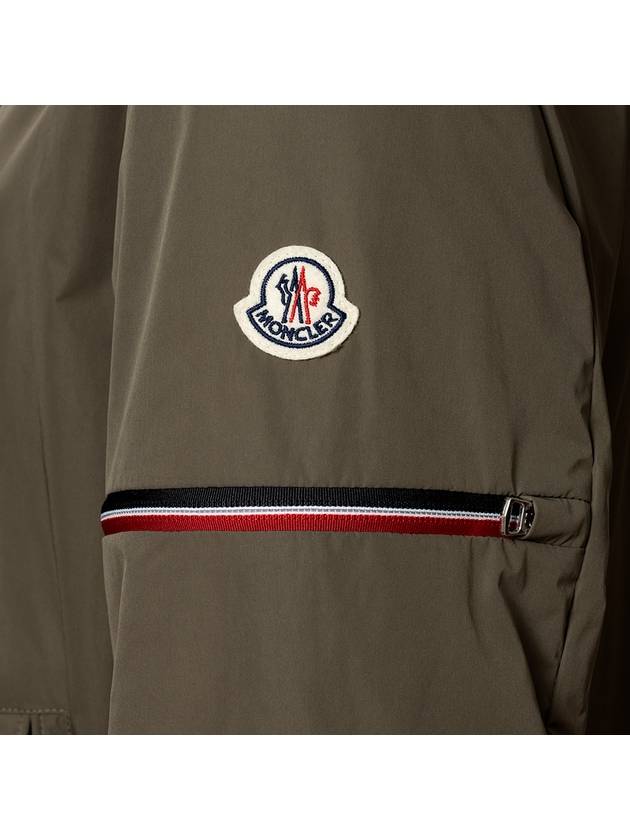 Ruinette Logo Patch Nylon Zip Up Jacket Olive Green - MONCLER - BALAAN 6